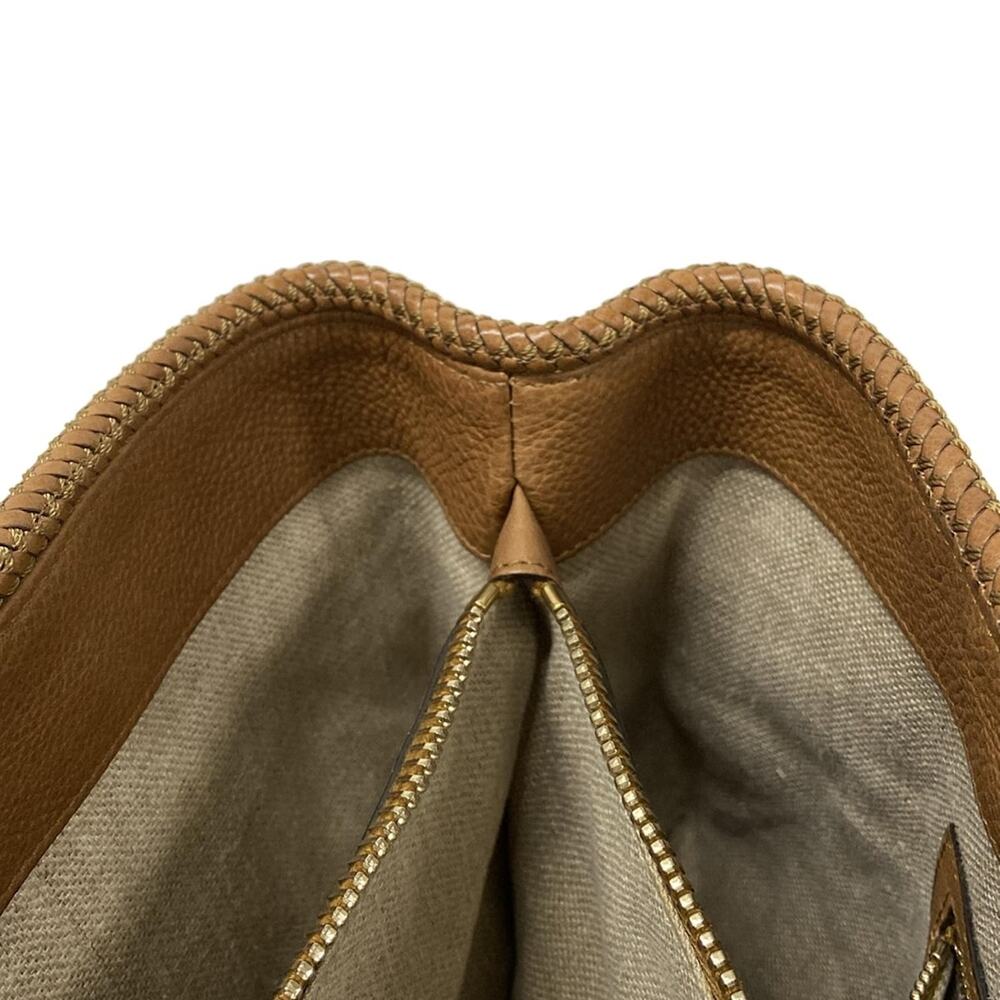 Gucci Marrakech Tote Bag 295326 Dark Brown Beige Light Brown Jacquard Leather - Picture 14 of 15
